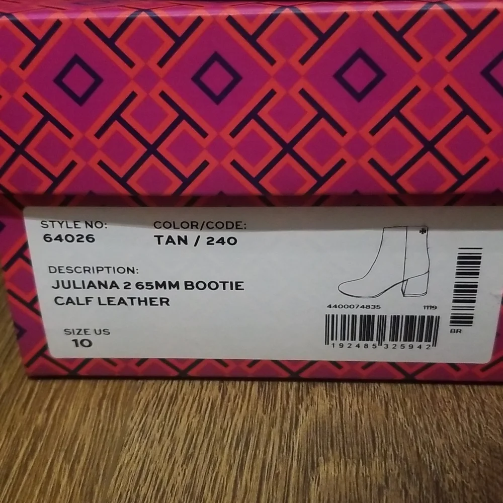 New Tory Burch Juliana 2 Leather Bootie Size 10 - Picture 6 of 12